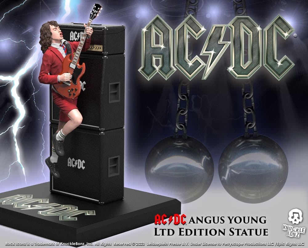 AC / DC Rock Iconz statue Angus Young II Knucklebonz en résine